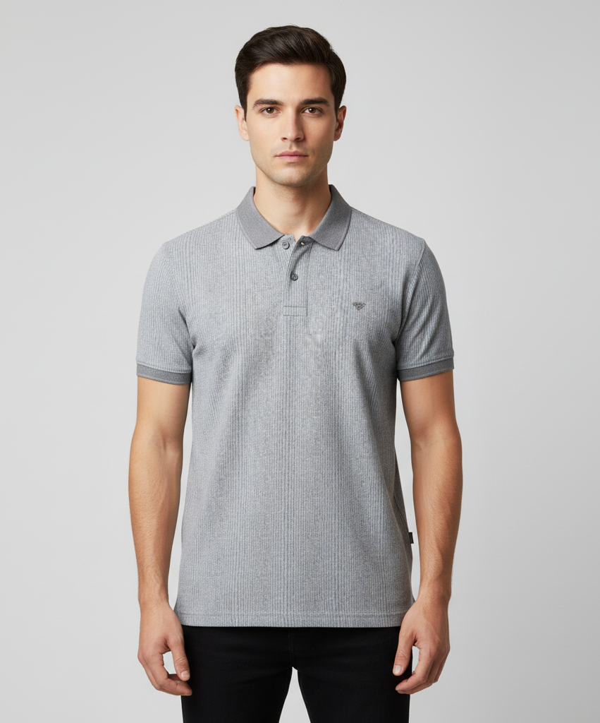 Men's Cotton Blend Polo Neck T-Shirt
