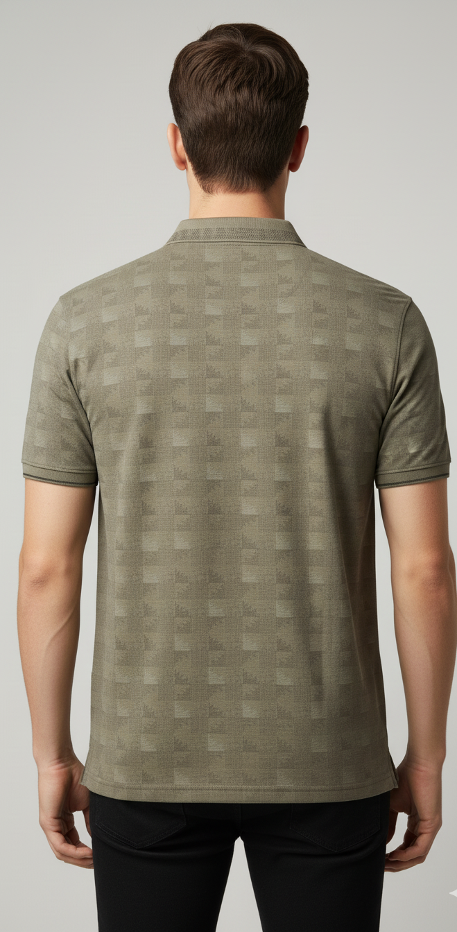 Men's Cotton Blend Polo Neck T-Shirt