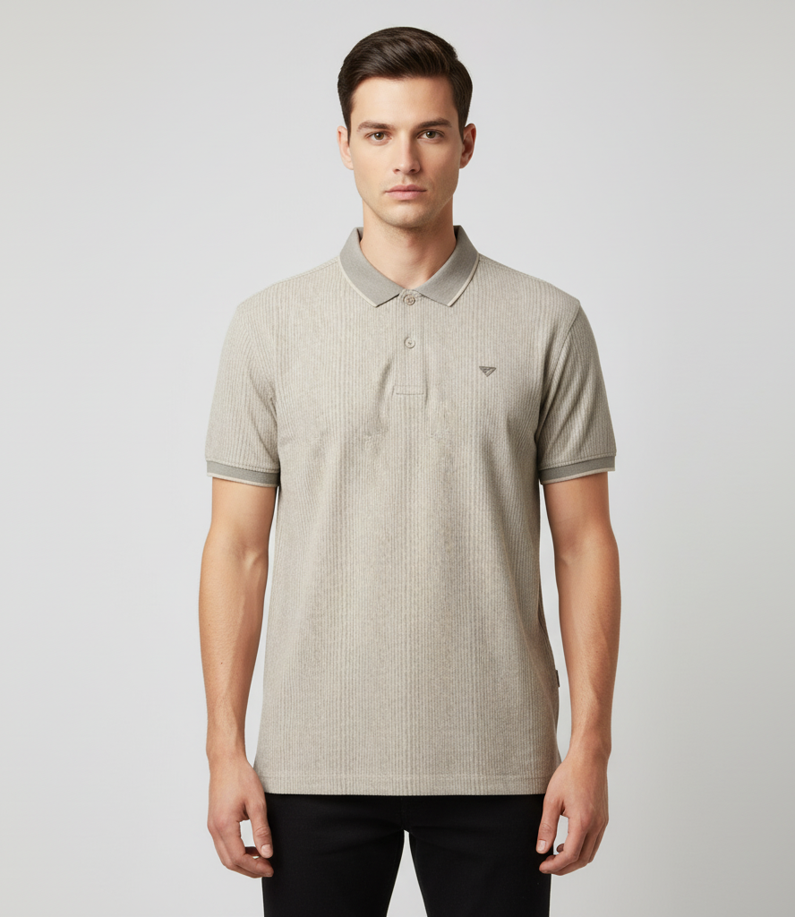 Men's Cotton Blend Polo Neck T-Shirt