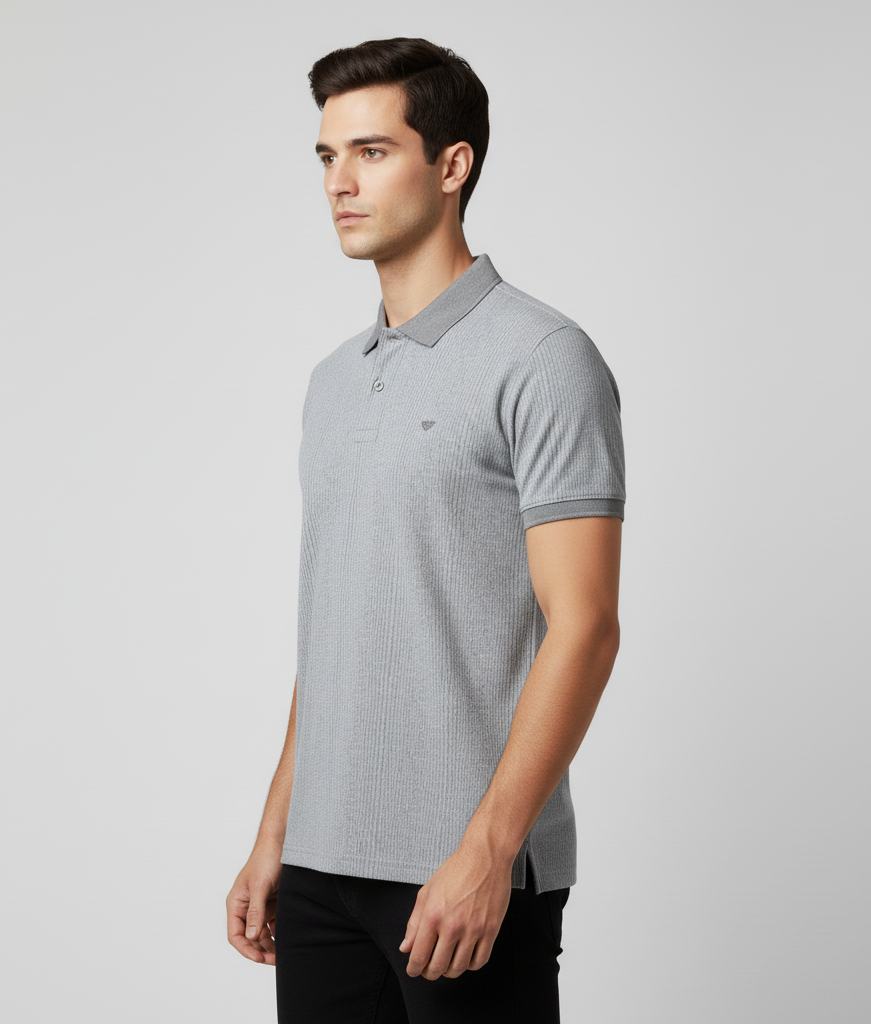 Men's Cotton Blend Polo Neck T-Shirt