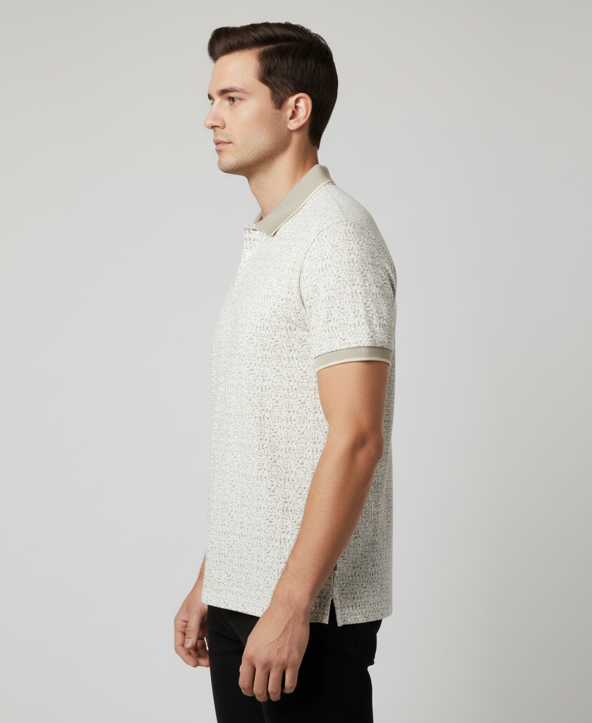 Men's Cotton Blend Polo Neck T-Shirt