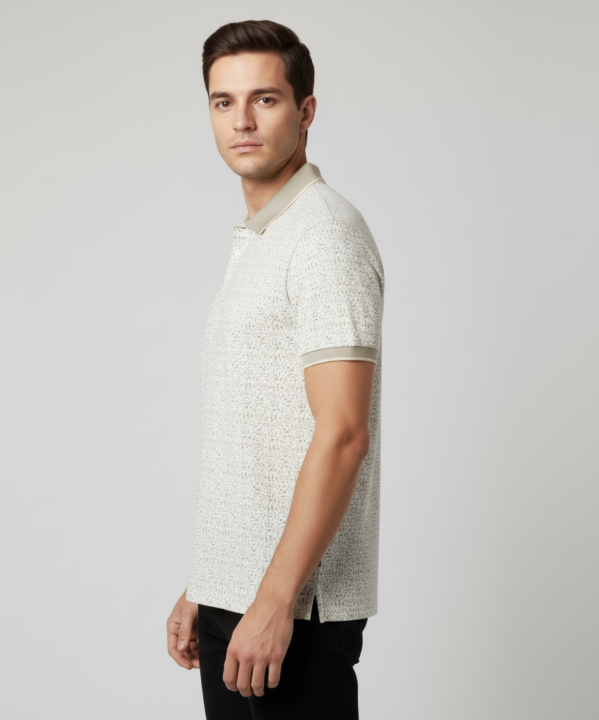 Men's Cotton Blend Polo Neck T-Shirt