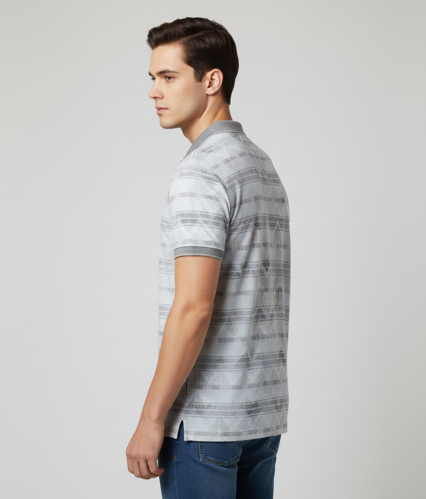 Men's Cotton Blend Polo neck T-Shirt