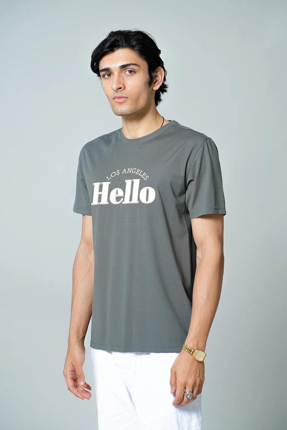 Enhance your wardrobe with the trendy Men's Grey Stretchable Graphic Print T-Shirt by Fort Collins. Available online from anywhere in India.