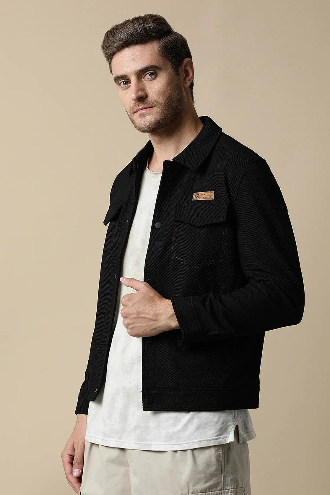 Upgrade your wardrobe with the Men's Black Button-Up Knitted Jacket, available now from Fort Collins. Shop online for this trendy piece from anywhere in India.