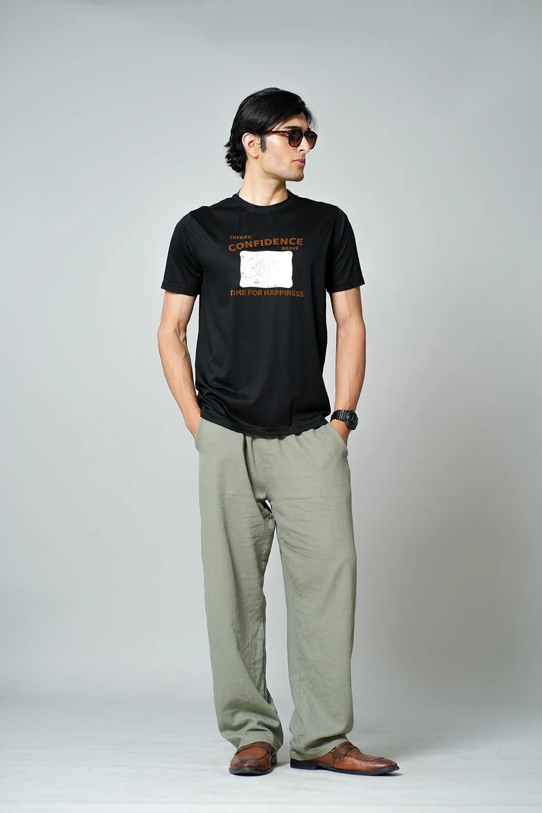 Purchase the Fort Collins Men's Black Graphic Print T-Shirt. Upgrade your wardrobe with this trendy piece, available for online purchase from anywhere in India.