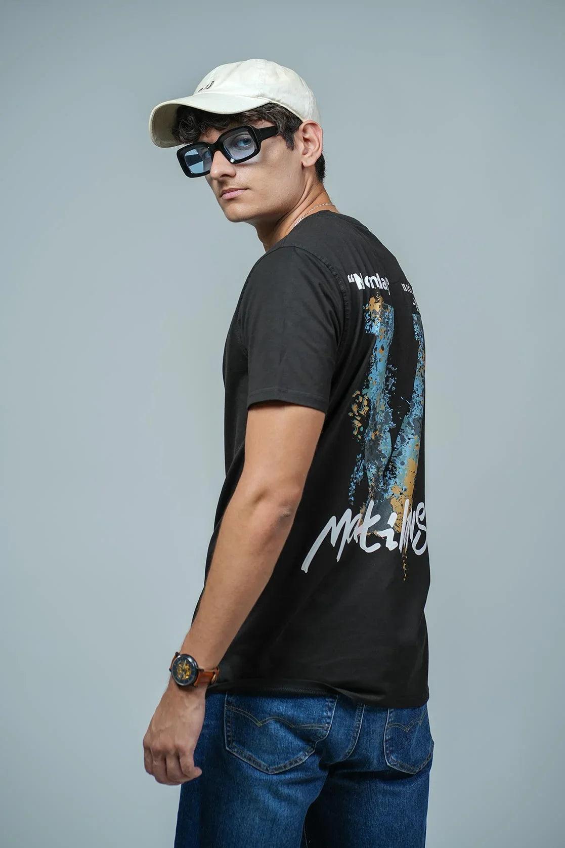 Crafted with exceptional quality, this Men's Black Round Neck Short Sleeve T-Shirt features elegant embroidery and a striking graphic print. Made by Fort Collins, a trusted name in fashion, this stylish shirt is sure to elevate your wardrobe.