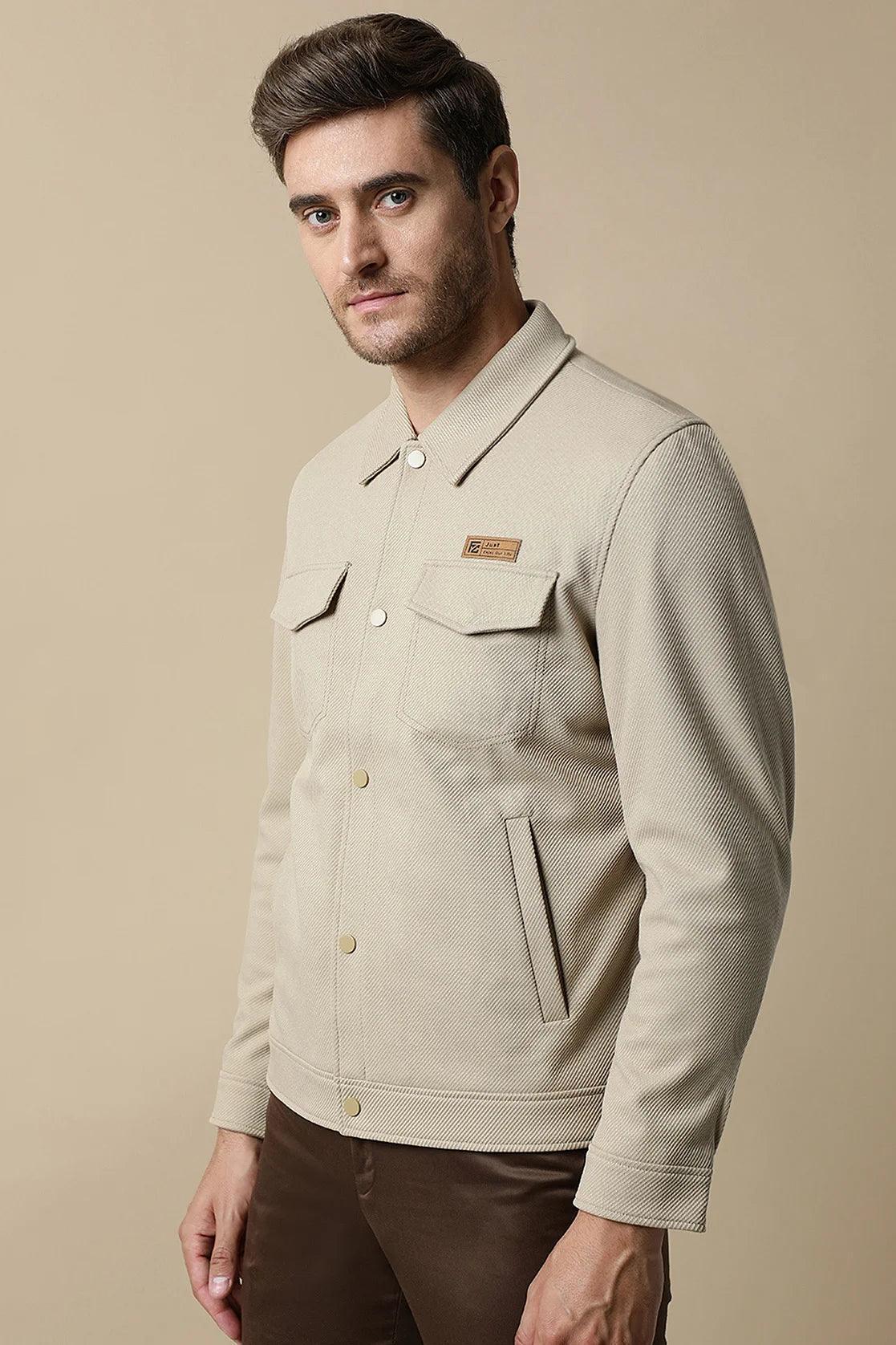 Upgrade your wardrobe with the Fort Collins Men's Khaki Button-Up Knitted Jacket, available for purchase online from anywhere in India. Experience a trendy and stylish jacket made with high-quality materials.