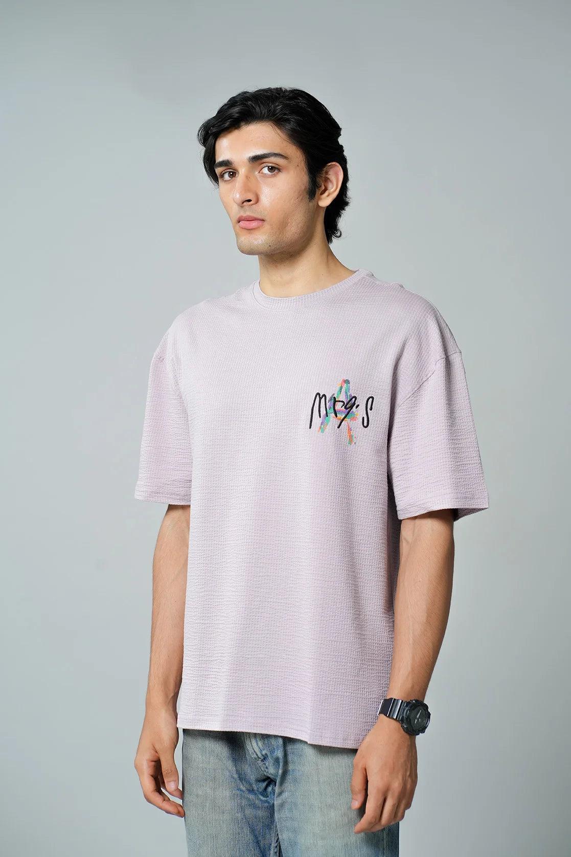 Upgrade your wardrobe with the Men's Lavender Structured Cotton-Lycra Oversized T-Shirt from Fort Collins. Shop online now for a trendy look, no matter where you are in India.