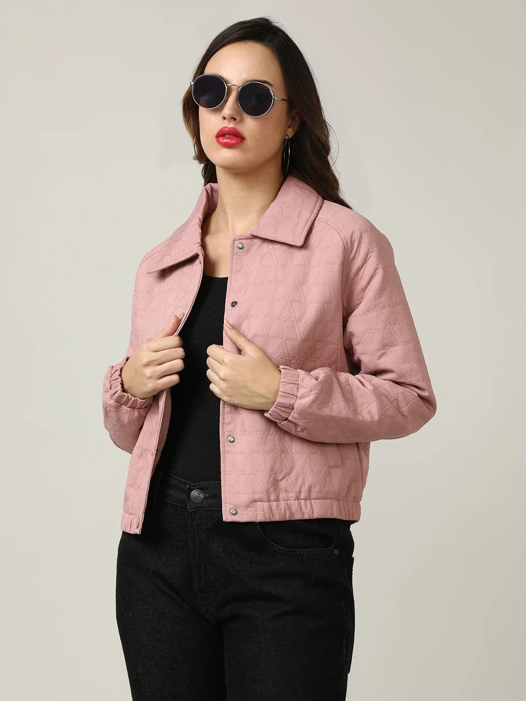 Upgrade your wardrobe with the Women's Pink Short Length Quilted Jacket by Fort Collins, available for online purchase from anywhere in India. Experience style and convenience in one great product.