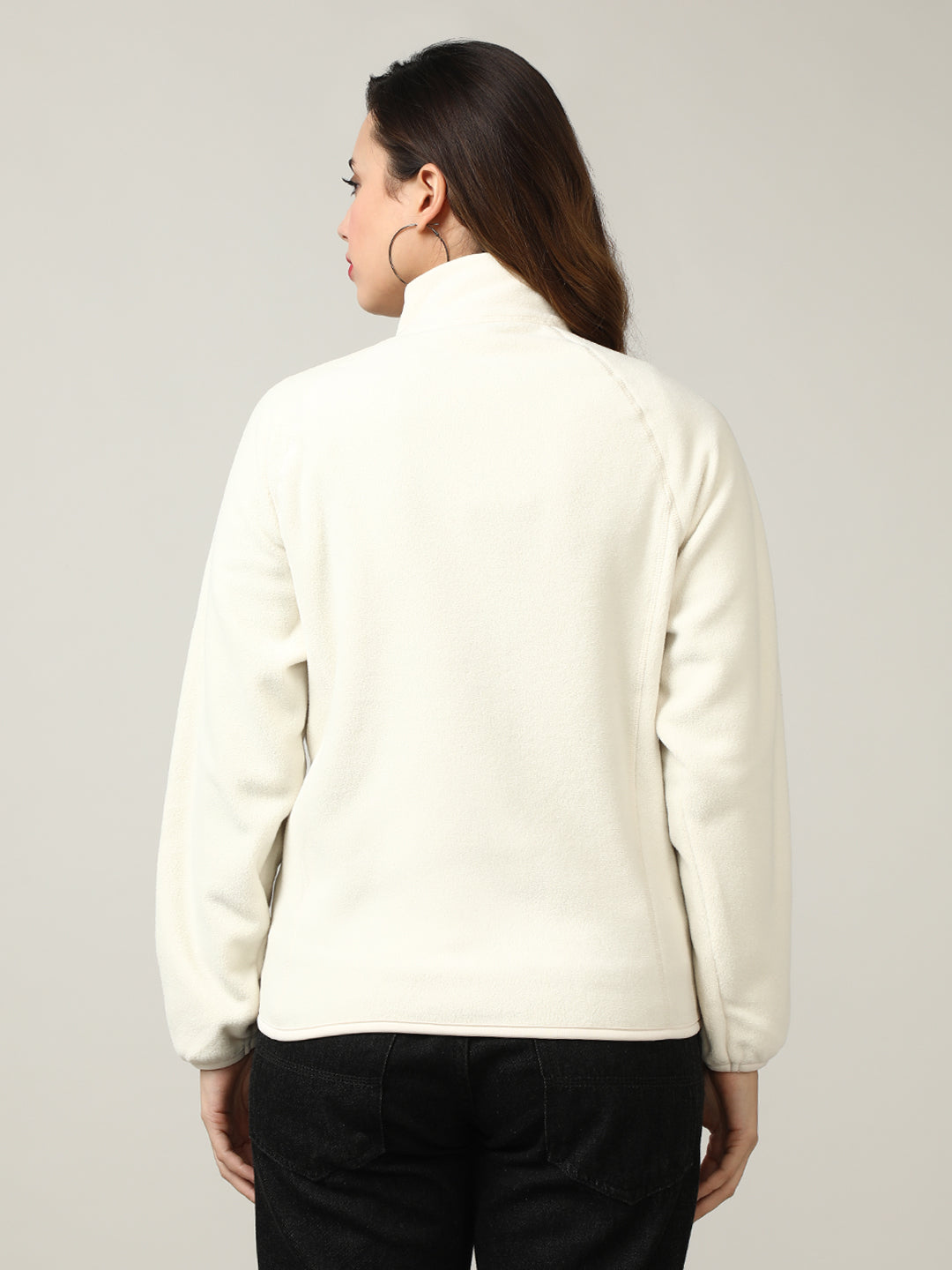 Cozy Cream Fleece Full-Zip Sweatshirt