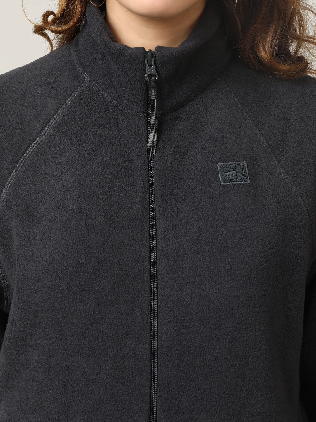 Cozy Grey Fleece Full-Zip Sweatshirt