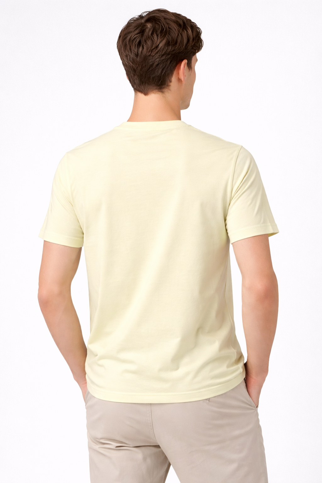 Men's Off_White Cotton Blend Round neck T-Shirt