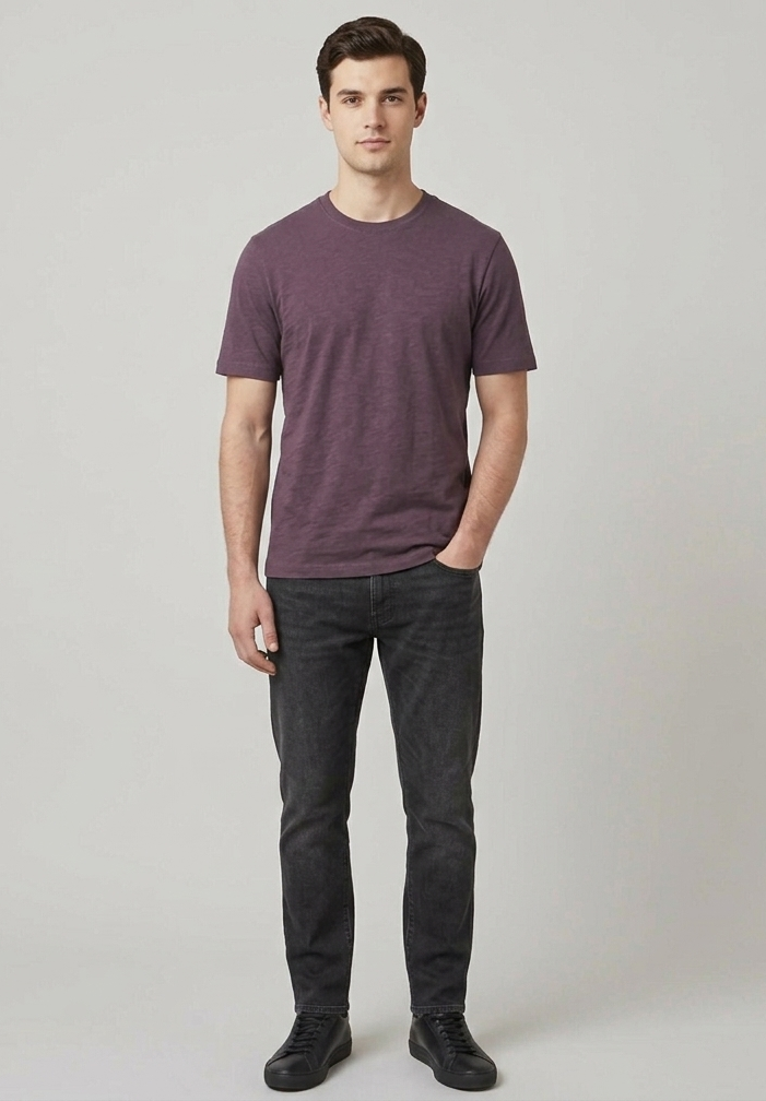 Men's Off_White Cotton Blend Round neck T-Shirt