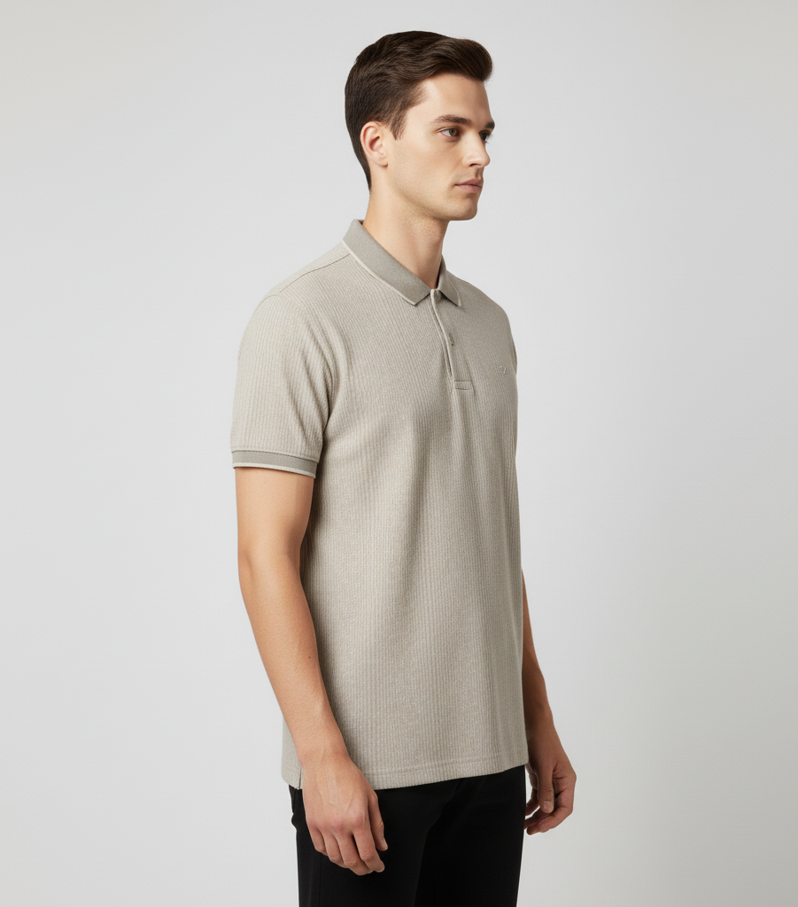 Men's Cotton Blend Polo Neck T-Shirt