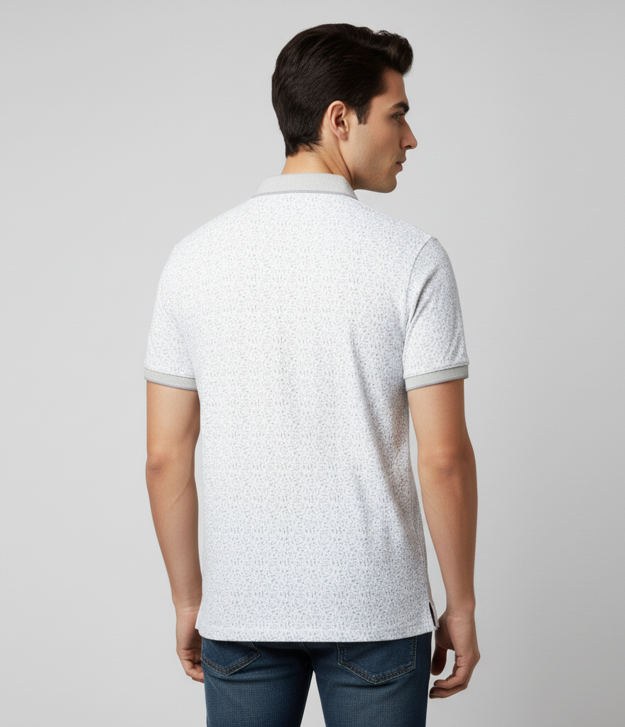 Men's Cotton Blend Polo Neck T-Shirt
