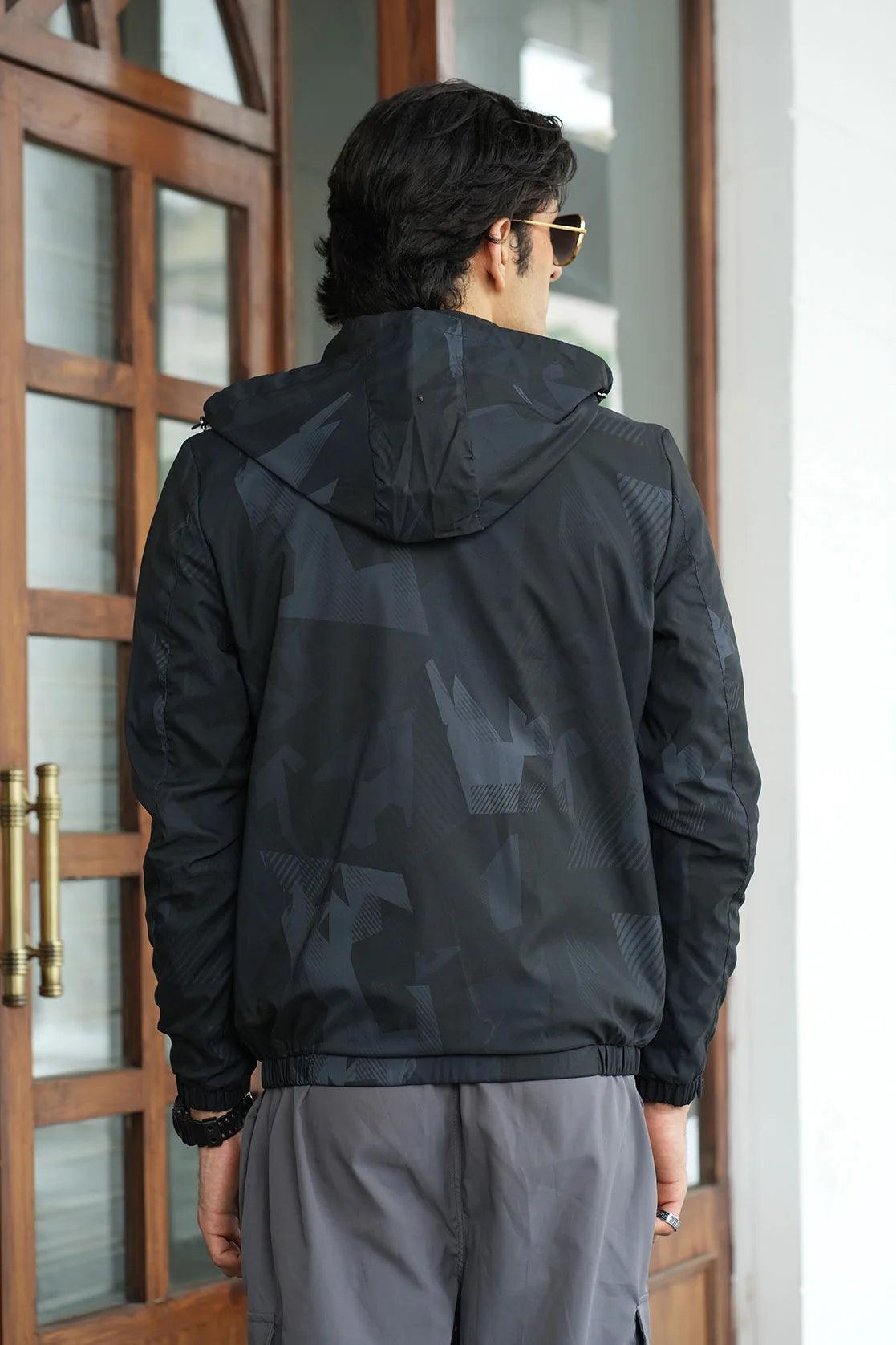 Enhance your wardrobe with this Fort Collins Men's Black Lightweight Windbreaker Jacket with Detachable Hood. Available for online purchase, perfect for a stylish look in any part of India.