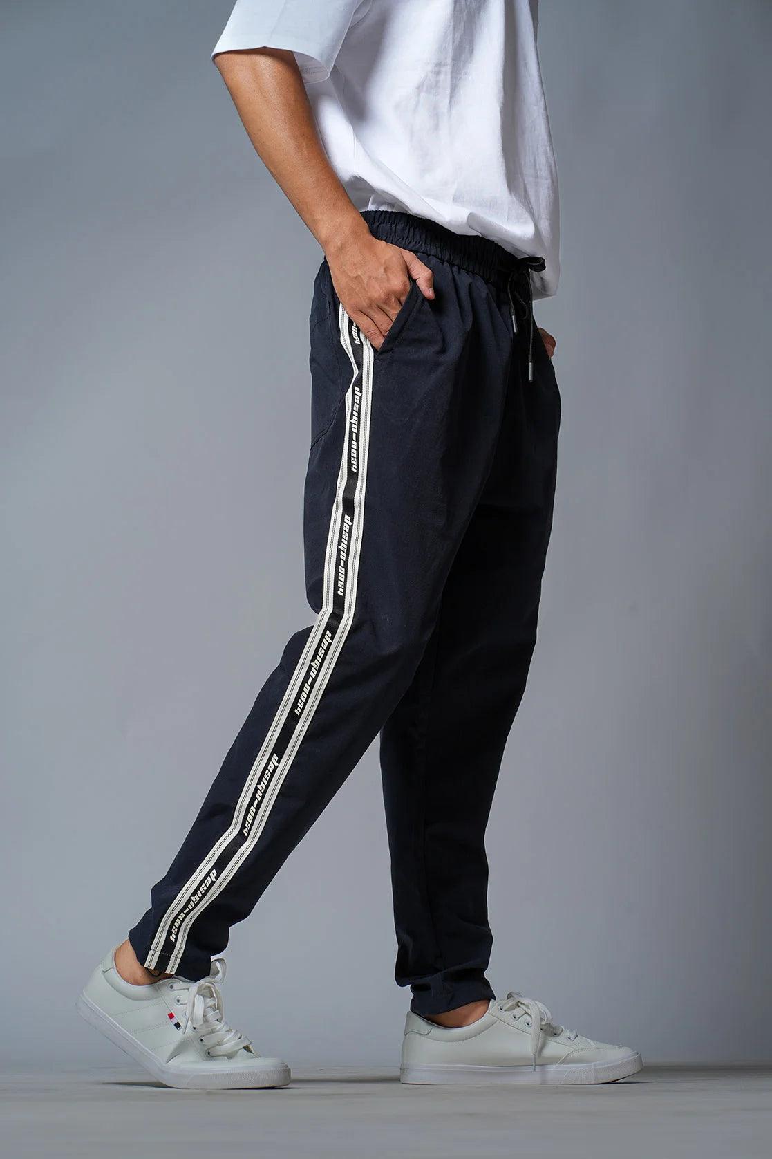 Purchase the Men's Black Ripstop Track Pant with Zipper Pockets by Fort Collins online in India.