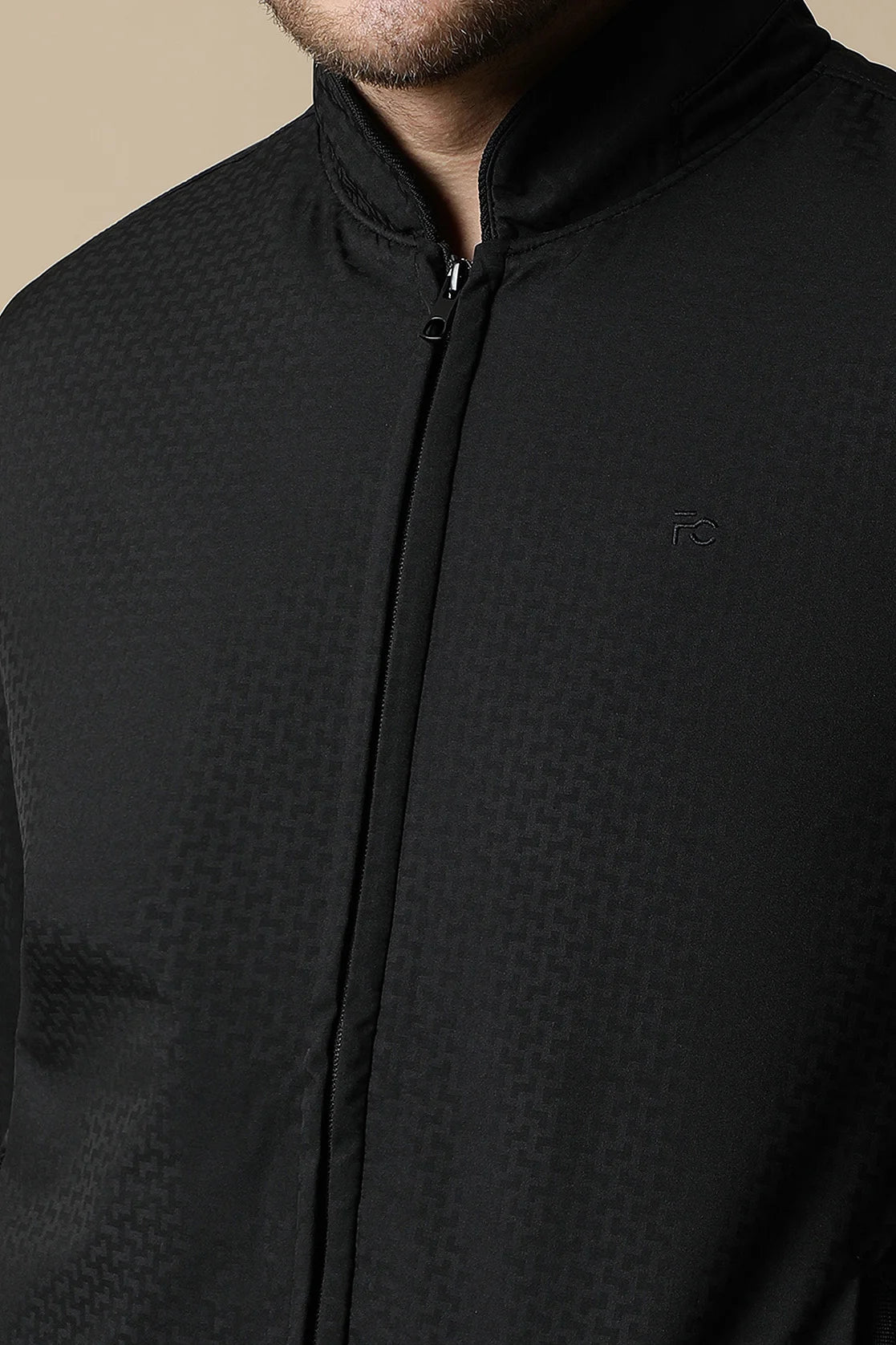 Discover the stylish Fort Collins Men's Black Textured Lightweight Jacket, available for purchase online from anywhere in India.