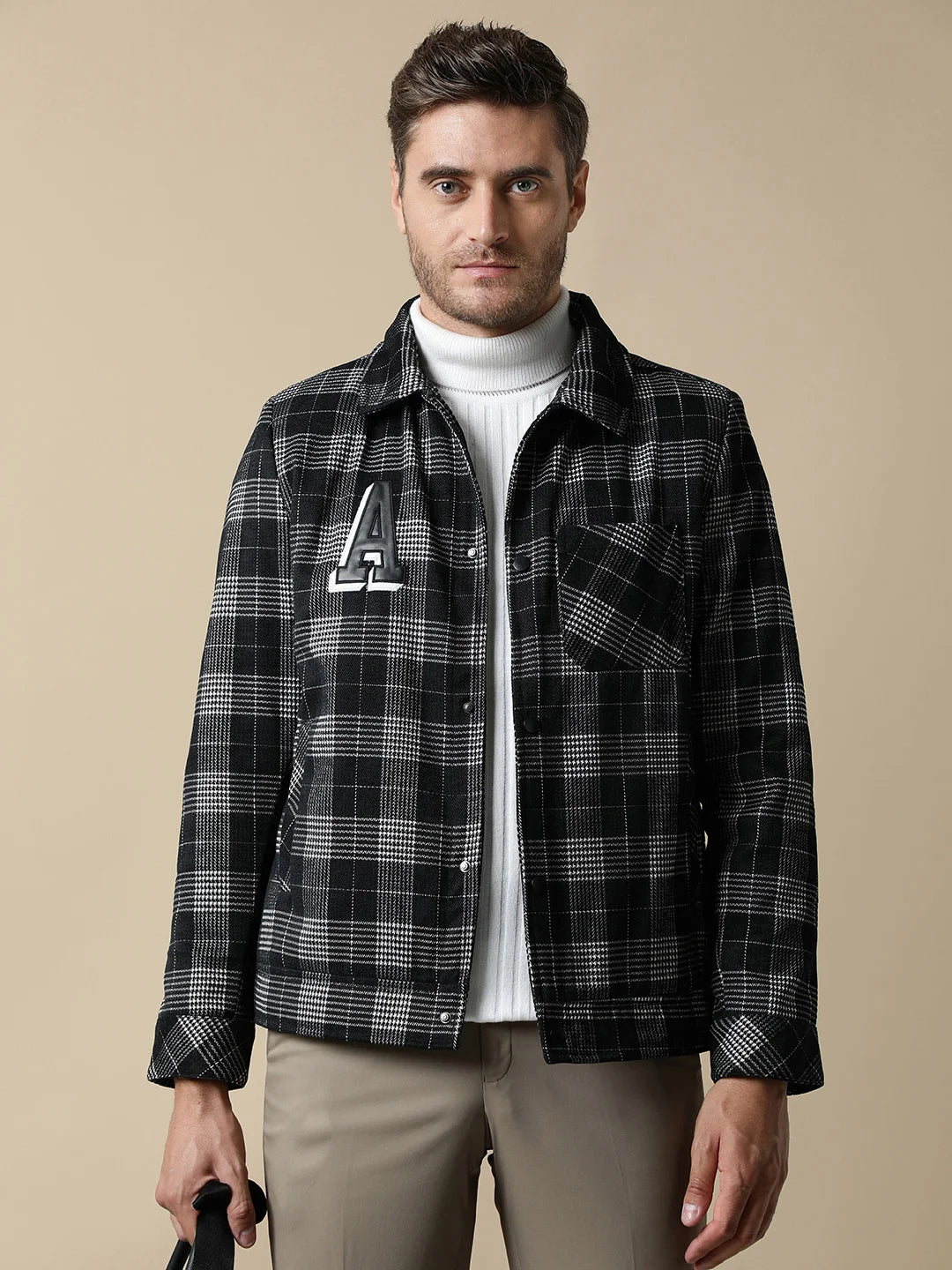 Upgrade your wardrobe with the trendy Men's Checkered Tweed Shacket by Fort Collins. Featuring a quilted lining inside, this shacket is perfect for any occasion. Shop now online from anywhere in India.