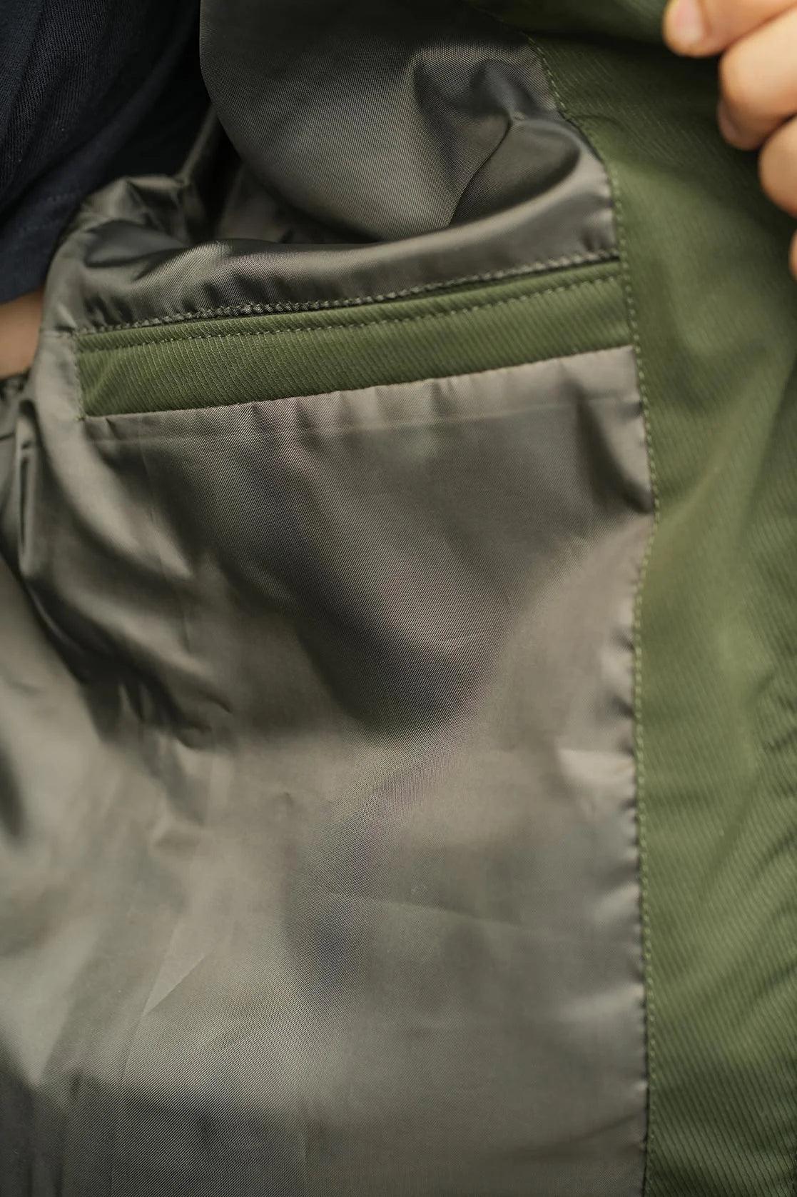 The Men's Classic Twill Utility Shacket in Olive by Fort Collins is available buy online in India.