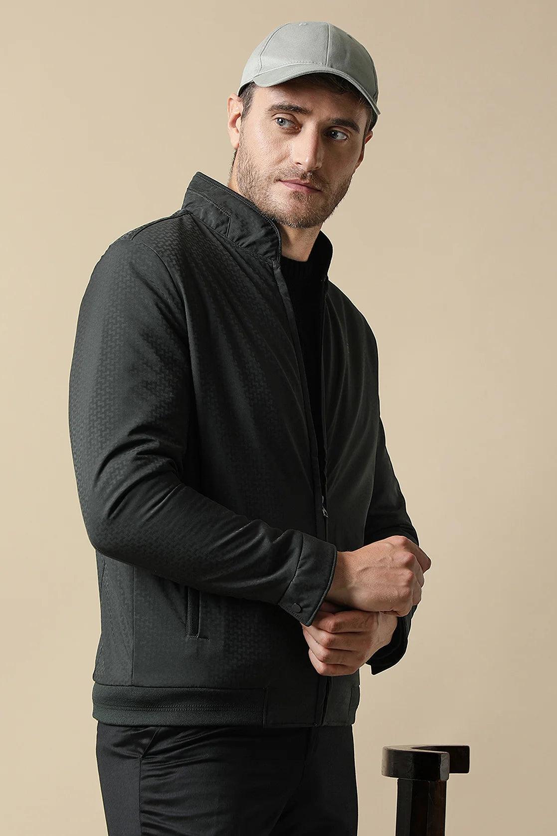 Expand your wardrobe options with the Men's Dark Green Textured Lightweight Jacket from Fort Collins. Accessible online, this stylish piece adds a modern touch to your collection no matter where you are in India.