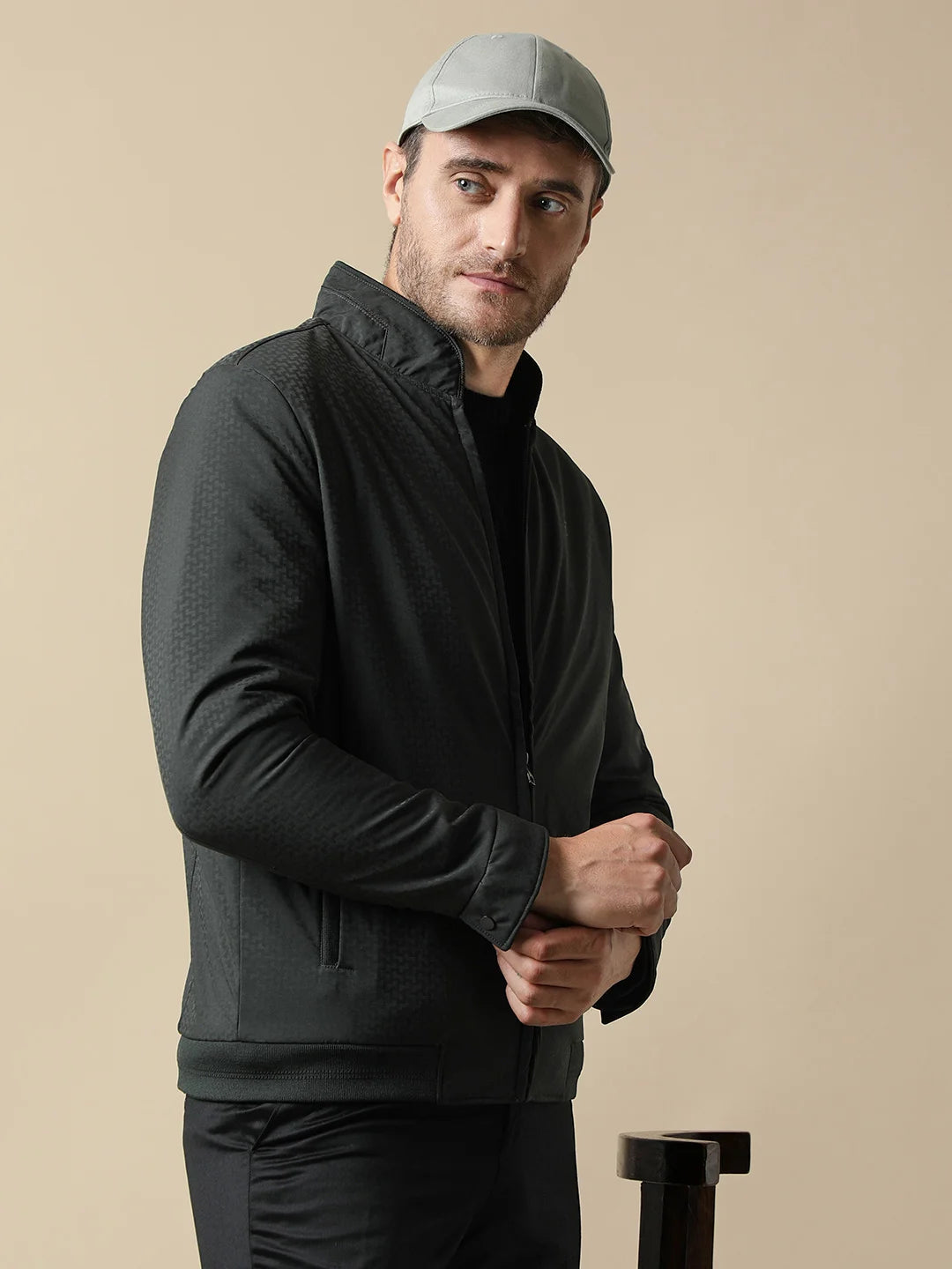 Upgrade your wardrobe with the Men's Dark Green Textured Lightweight Jacket by Fort Collins. Shop online now for a stylish option that can be delivered anywhere in India.