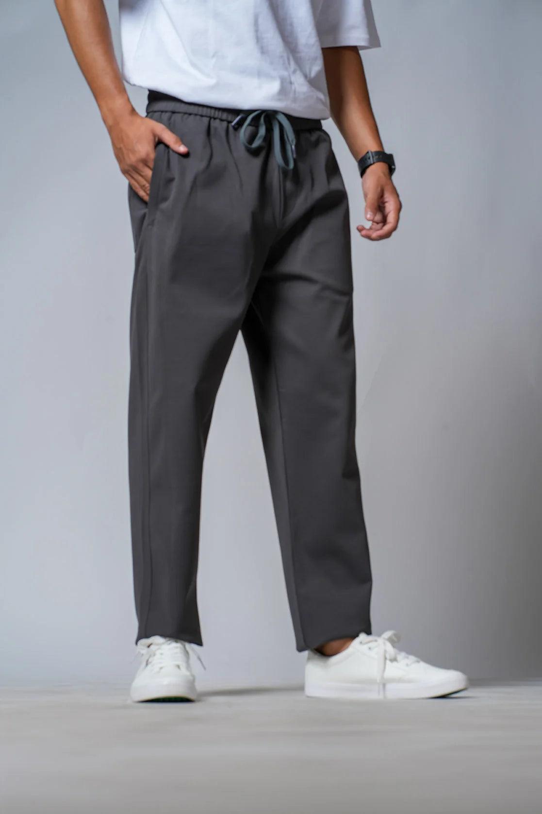 Explore the online availability of Men's Grey Regular Fit Polyester Track Pant with Zipper Pockets from Fort Collins in India.