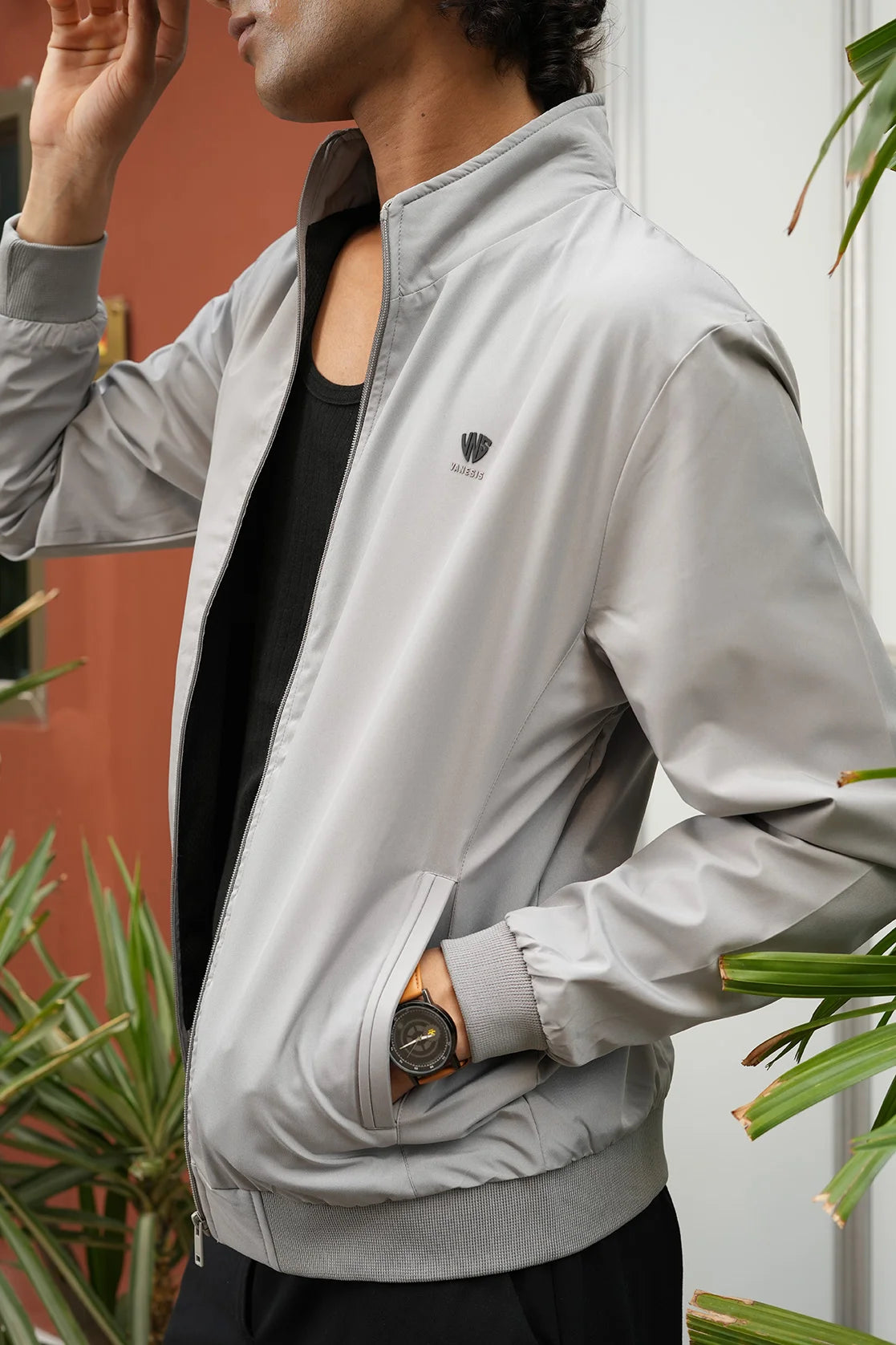 Upgrade your wardrobe with Fort Collins' Men's Light Grey Lightweight Windbreaker Jacket, available for purchase online from anywhere in India.