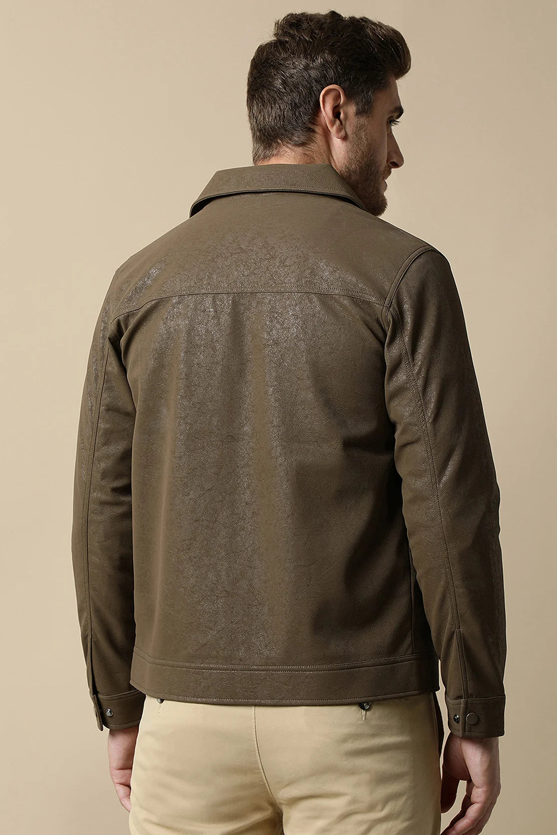 Elevate your wardrobe with the Men's Stylish Bonded Fabric Shacket in Brown from Fort Collins. Discover this trendy garment available for online purchase from anywhere in India.