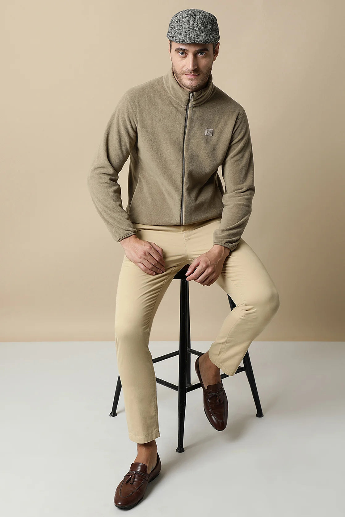 Purchase the Men's Tan Full-Zip Fleece Sweatshirt from Fort Collins online now and upgrade your wardrobe with the latest style from anywhere in India.