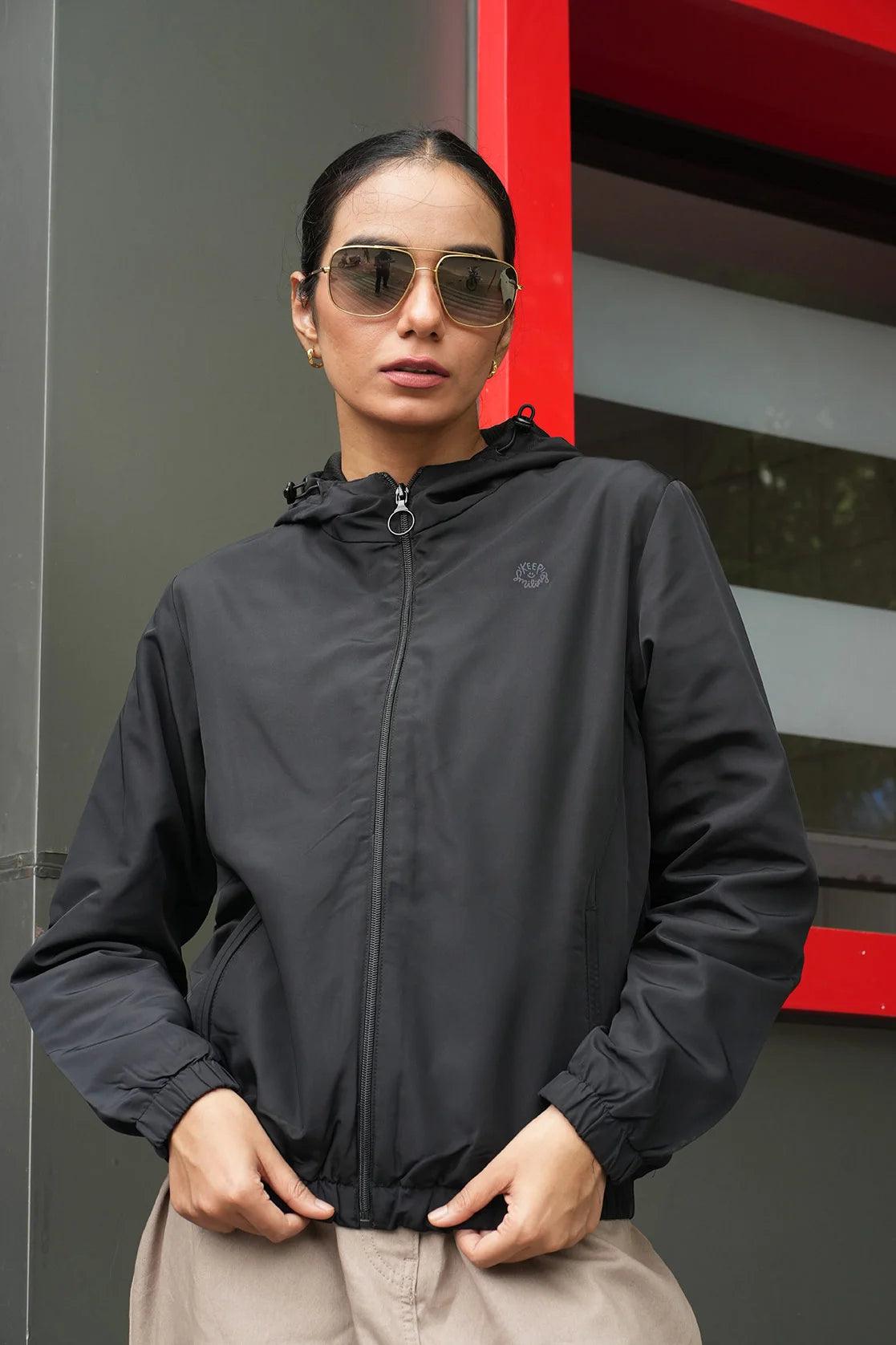 Upgrade your wardrobe with the Fort Collins Women's Lightweight Windbreaker Jacket in black. Featuring a mesh-net lining, this stylish jacket is available for purchase online from anywhere in India.